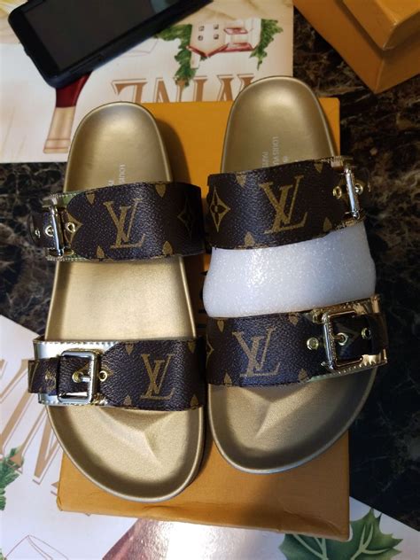 lv sandals slides|louis vuitton slip on sandals.